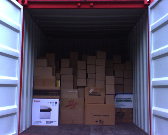 Postbus filled with various parcels