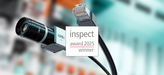 Housed uEye Live camera with inspect award logo