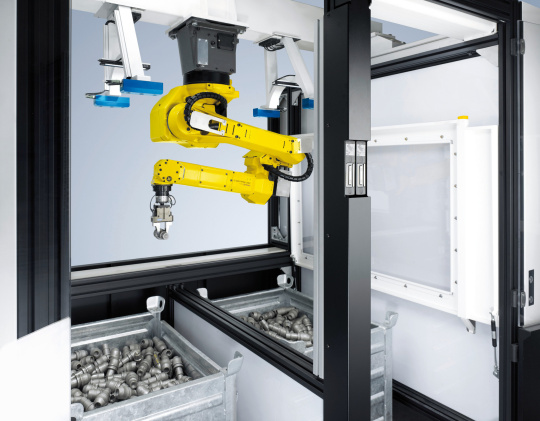 Two Ensenso N10 stereo 3D cameras are installed in a fixed location for each container.