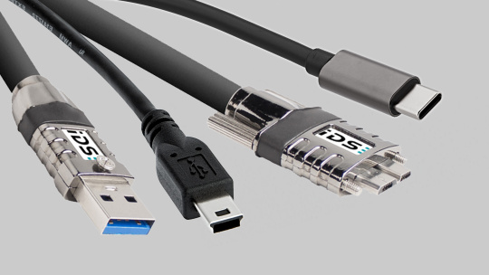 USB cables with different USB connector types