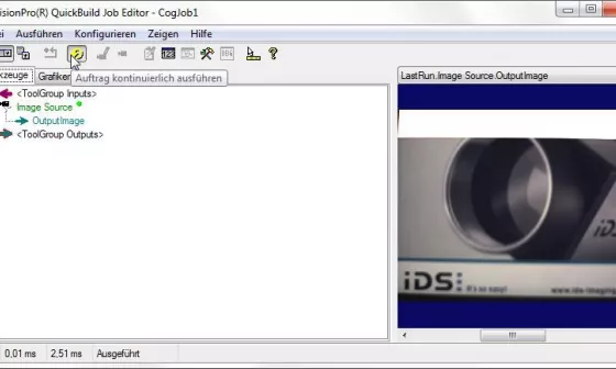 Acquire images in Cognex VisionPro QuickBuild from an uEye
