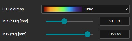 3D colour map chart with min-max slider