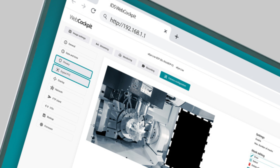 Screenshot of the IDS WebCockpit software interface