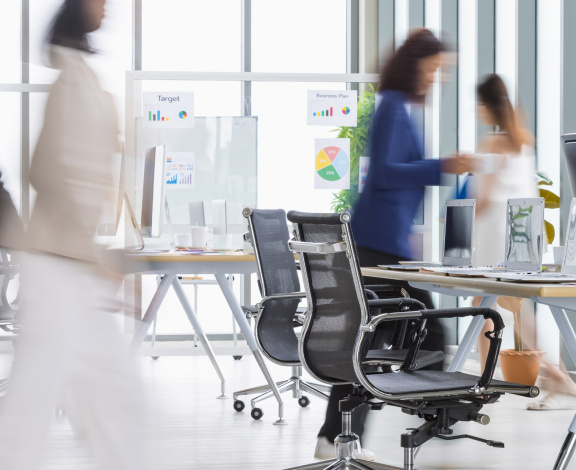 People move around within an office