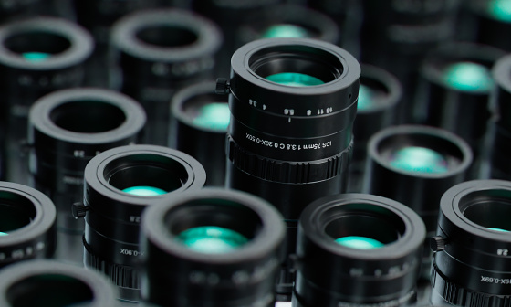 Many lenses arranged side by side