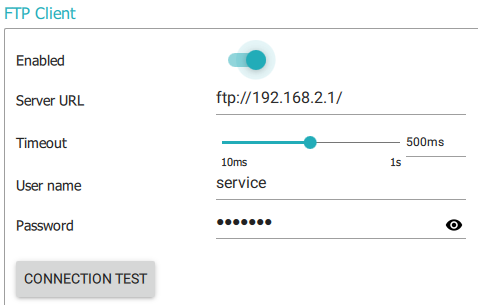 Screenshot from the FTP client in the IDS NXT Cockpit.