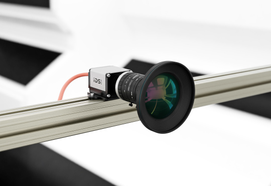 Small industrial camera with large lens