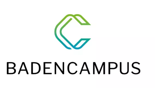 The logo of Baden Campus, the central innovation platform.