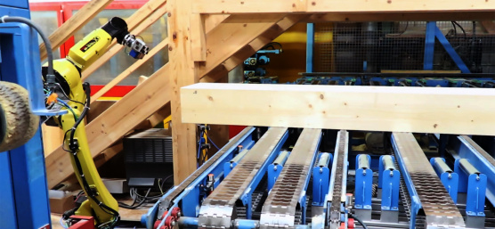 Automatic 3D recognition and marking of wooden beams