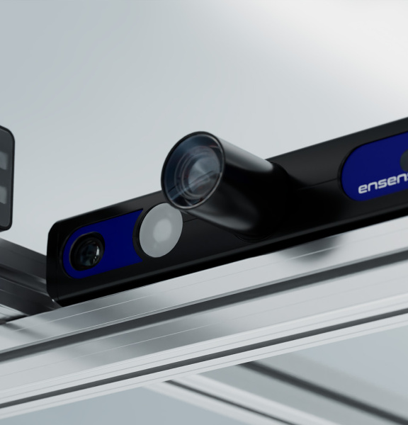 Two 3D cameras on a metal rail