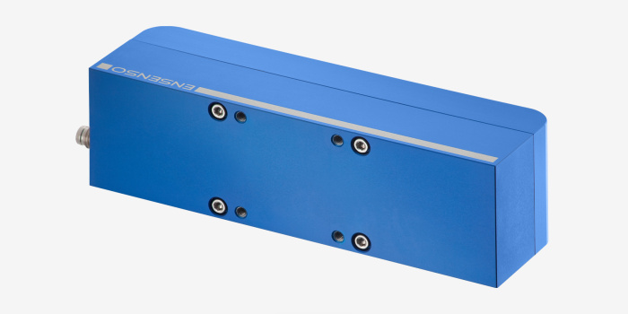 Blue Ensenso N10 camera from behind