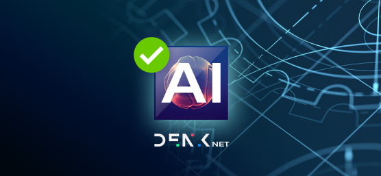 Combination DENKnet logo and AI symbol