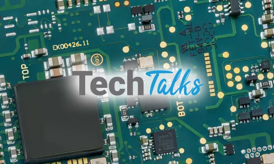 InVISION TechTalks logo. The background shows a camera board.