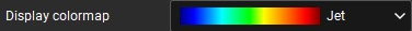 Colour display selection with jet colour scale