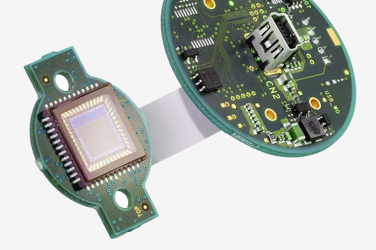IDS industrial camera with customised circuit board
