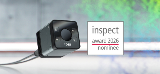 Nion 3D ToF camera beside inspect award nominee logo
