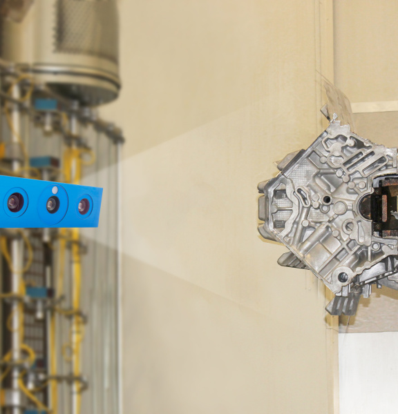 Ensenso camera examines die-cast part