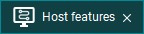 Menu item for host features in the interface