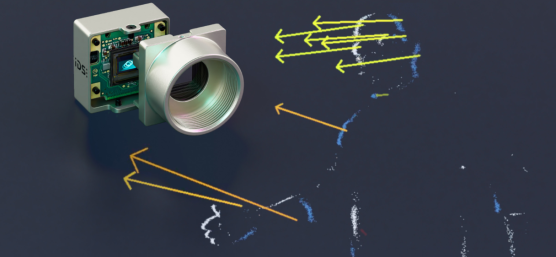 IDS EVS camera and visualisation of change data with motion vectors