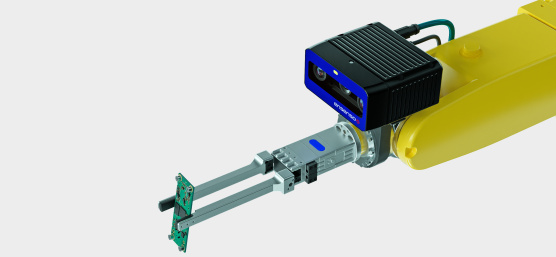 Ensenso B 3D camera mounted on robot arm