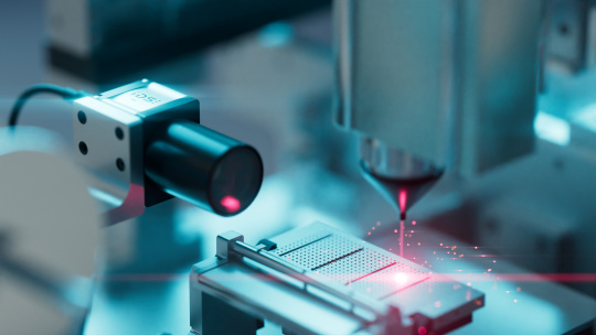 IDS camera monitors laser process in industrial application