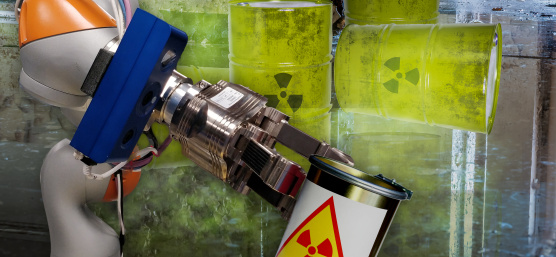 Robot-assisted system with Ensenso 3D camera for safe handling of nuclear waste