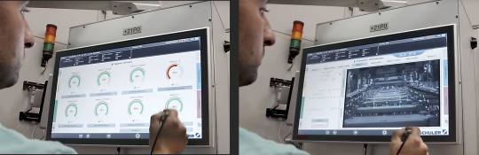 The system detects unexpected causes of faults and stops the press