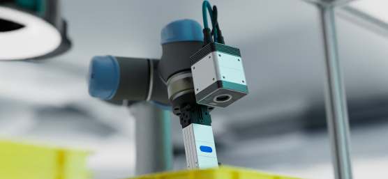 IDS 3D camera Nion inspects material in a crate