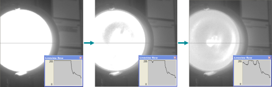 Screenshot from the IDS Software Suite showing HDR mode with knee point.