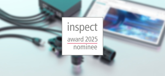 uEye Live cameras with tablet and inspect award 2025 nominee logo