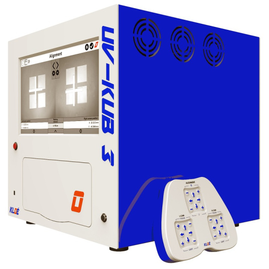 UV-KUB3: There are two in-built board cameras from IDS which allow the positioning marks to be aligned with an accuracy <2 μm.