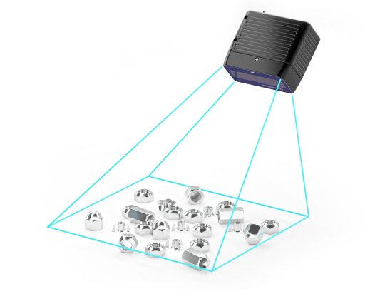 Wide field of view at close range with the Ensenso B 3D camera.