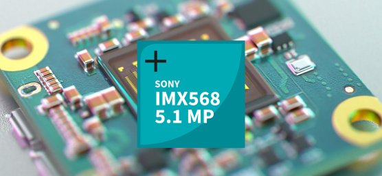 Sensor in cut with labelling above in blue box.