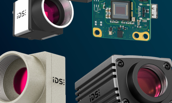 Various IDS camera models with and without housing