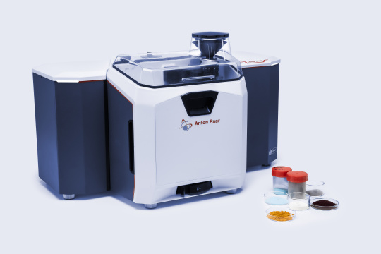 Image analyser Litesizer DIA 700 with particle samples in the foreground
