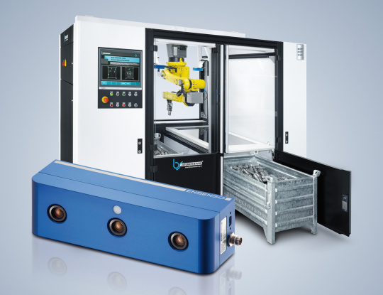 Bin-picking robot cell from bsAutomatisierung