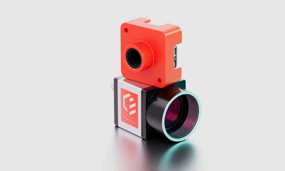Example of an IDS industrial camera with individual colour or print.