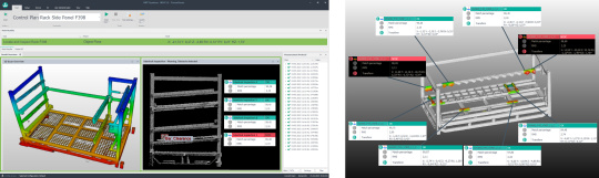 Evaluation and on-screen visualisation of the data measured by FrameSense