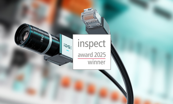 Housed uEye Live camera with inspect award logo