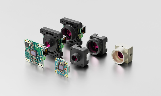 Board level and housing variants of the compact camera models in the USB3 uEye XCP, XLS and GigE uEye LE series
