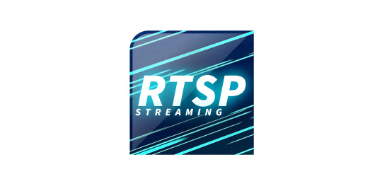 Blue icon with white “RTSP Streaming” lettering