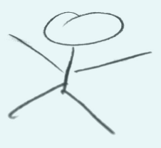 A stick figure.