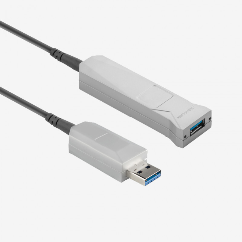 USB 3, AOC, active cable, straight, screwable, 50 m