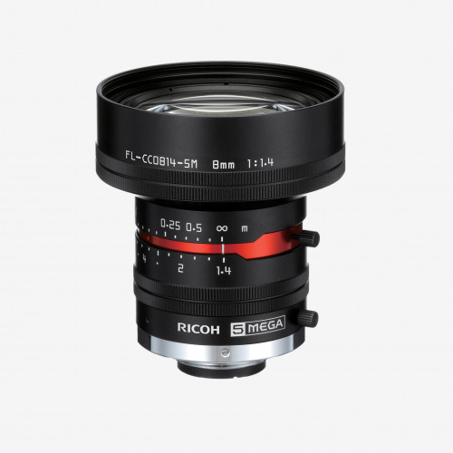 Lens, RICOH, FL-CC0814-5M, 8 mm, 2/3"