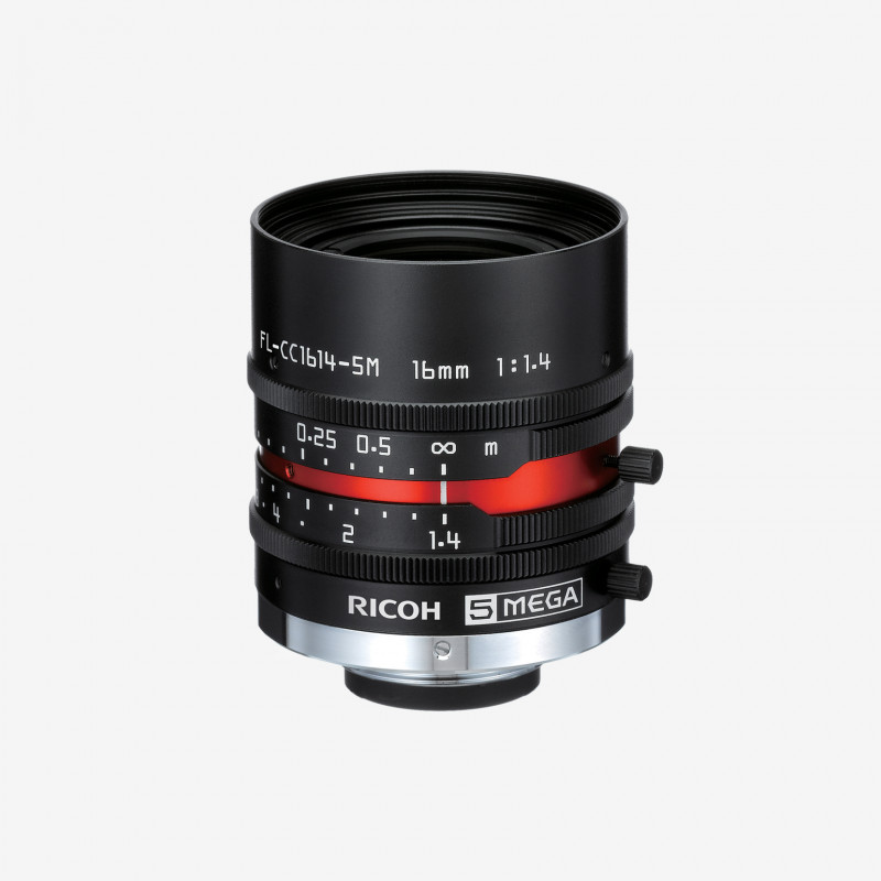 Lens, RICOH, FL-CC1614-5M, 16 mm, 2/3"