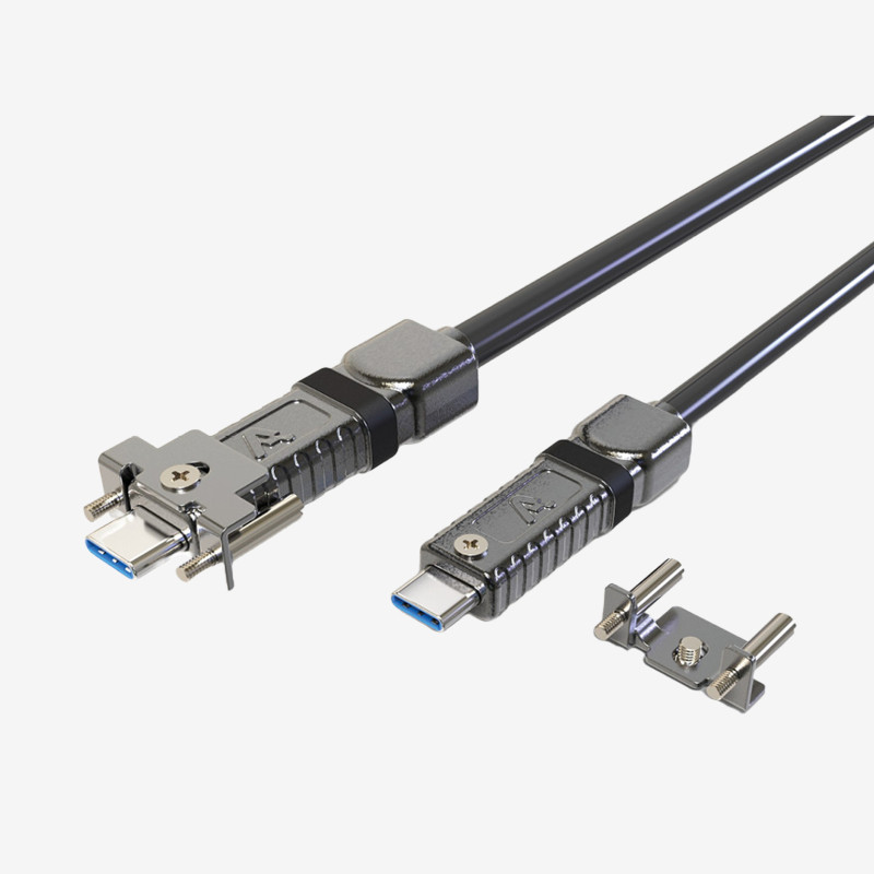 USB3 AOC, USB-A USB-C, straight, screwable, 5 m